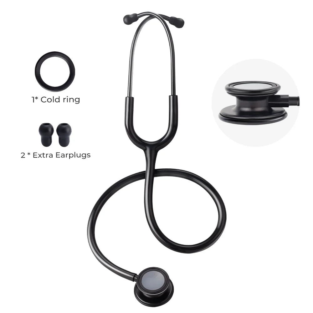 Double Sided Stethoscope Portable Professional Cardiology Stethoscope Medical Equipment Nurse Doctor Gilded White Stethoscope