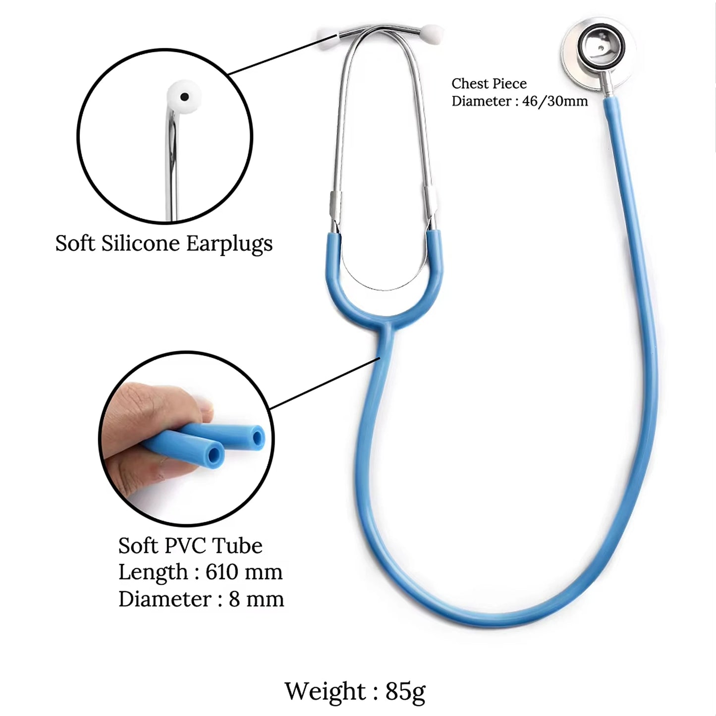 Dual Head Stethoscope Medical Device Professional Doctor Nurse Double Head Stethoscope Cardiology Medical Equipment Student Vet