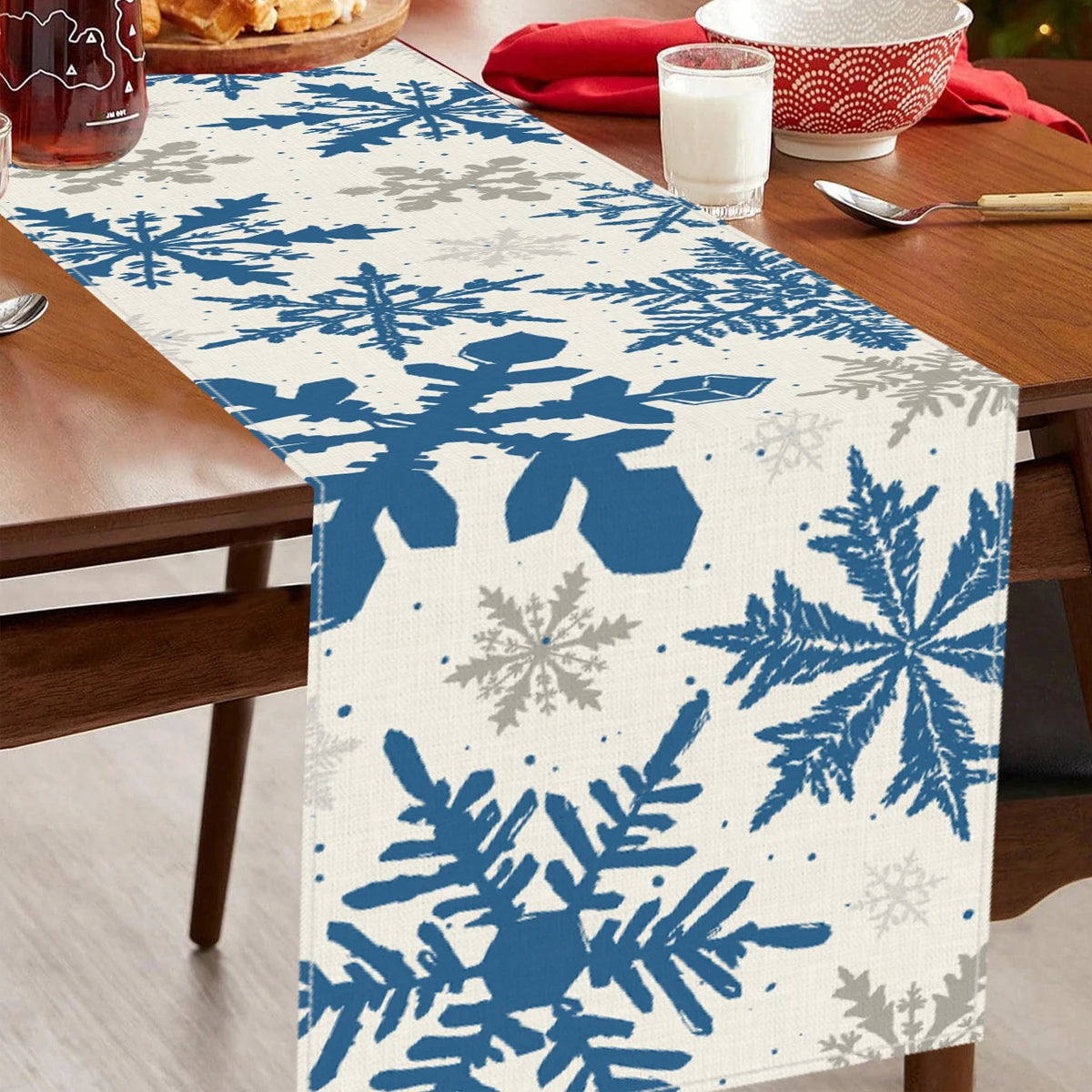 Christmas Linen Table Runner Merry Christmas Decoration for Home Xmas Table Decor 2025 Navidad Notal Noel Ornament New Year 2026