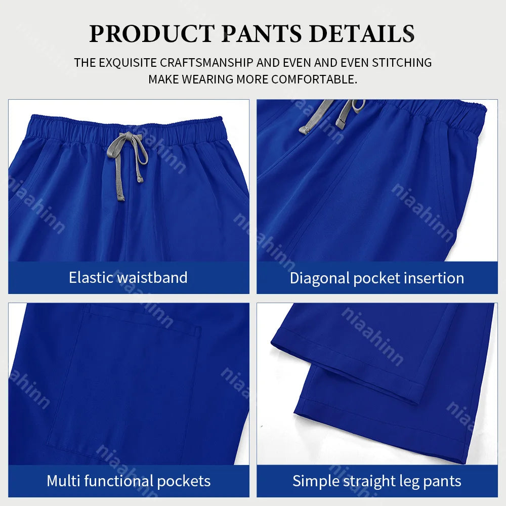 Hot Sale Nurse Scrubs Set Women Anti Wrinkle Washable Soft Hospital Uniform Medical Scrubs Women Scrubs Sets Medical Accessories