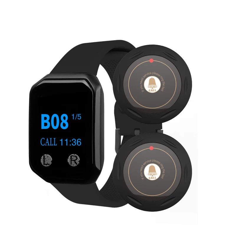 BYHUBYENG Nursing Transmiter Zumbador Alarm Button Watch Wireless Call Waiter Street Bell Emergency Camarero Hospital Equipment