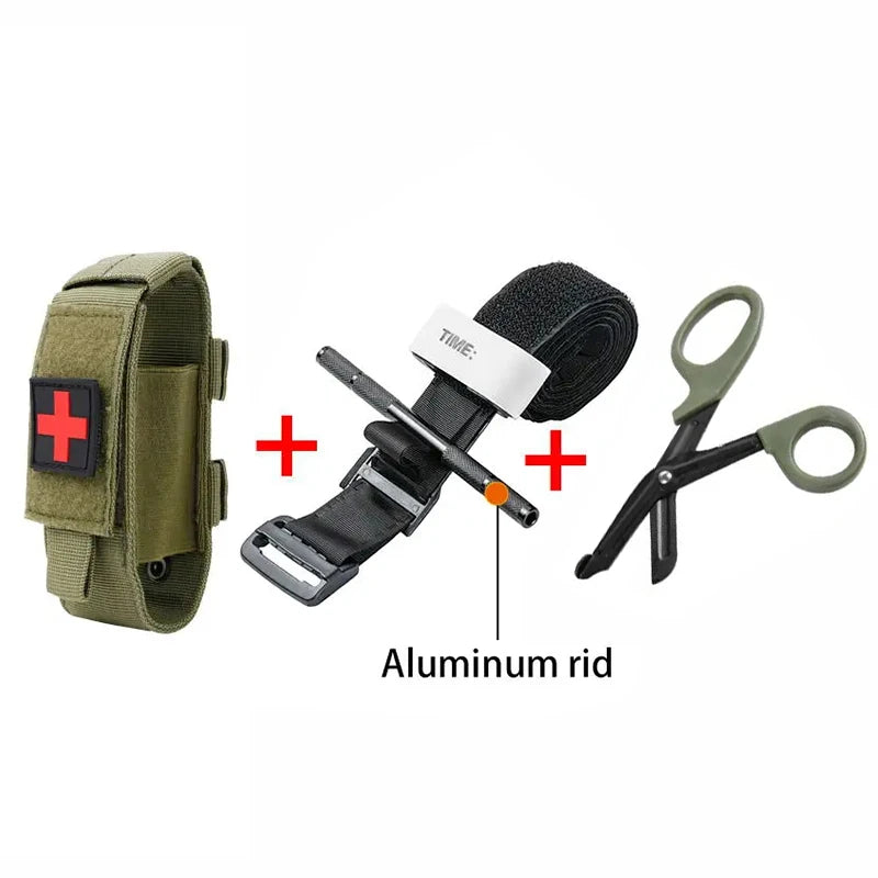 First Aid Kit Tourniquet Molle Survival Set Pouch Nursing Holder Scissors Bag Outdoor Equipment spinning