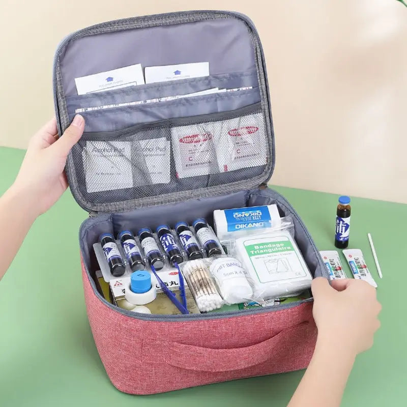 1PC Family First Aid Kit Portable Outdoor Travel Storage Bag Household Large Capacity Layered Medicine Storage Bag