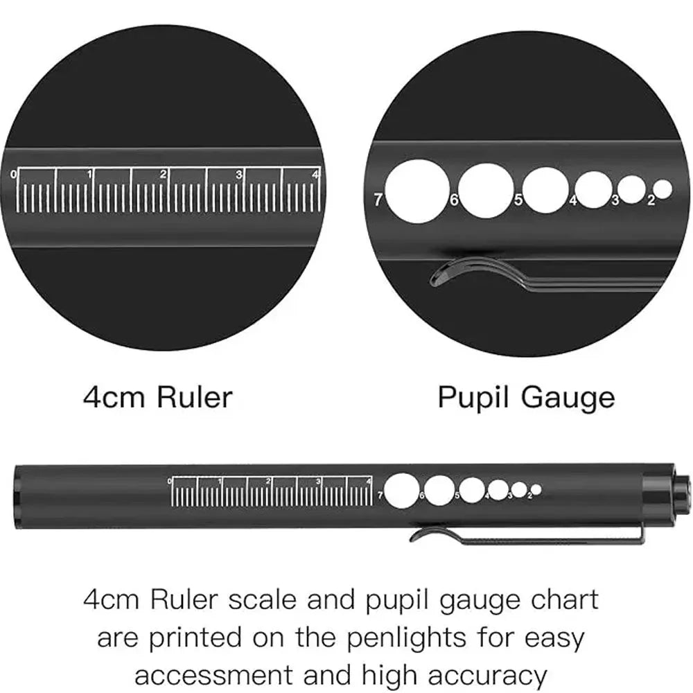 USB Rechargeable Medical Handy Pen Light Mini Nursing Flashlight LED Torch Lamp With Stainless Steel Clip Pocket Led Flashlight
