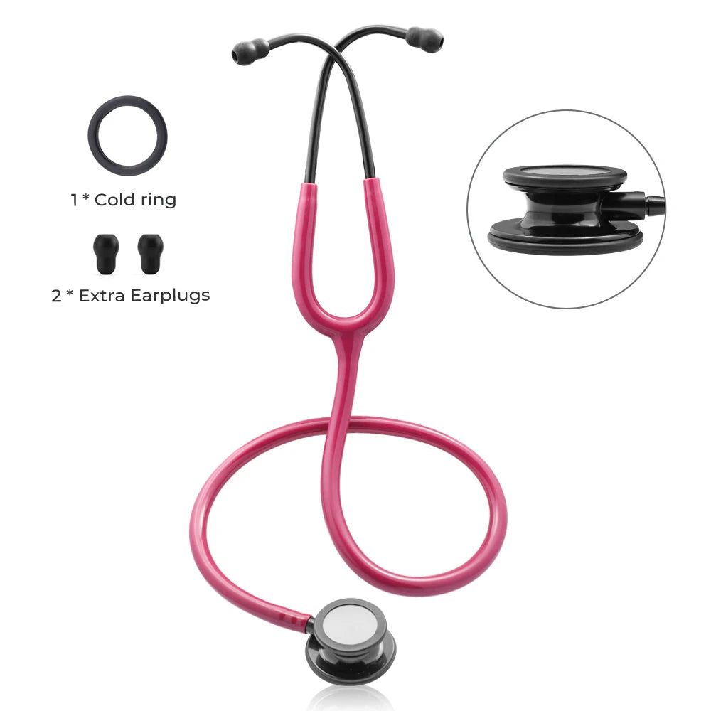Double Sided Stethoscope Portable Professional Cardiology Stethoscope Medical Equipment Nurse Doctor Gilded White Stethoscope