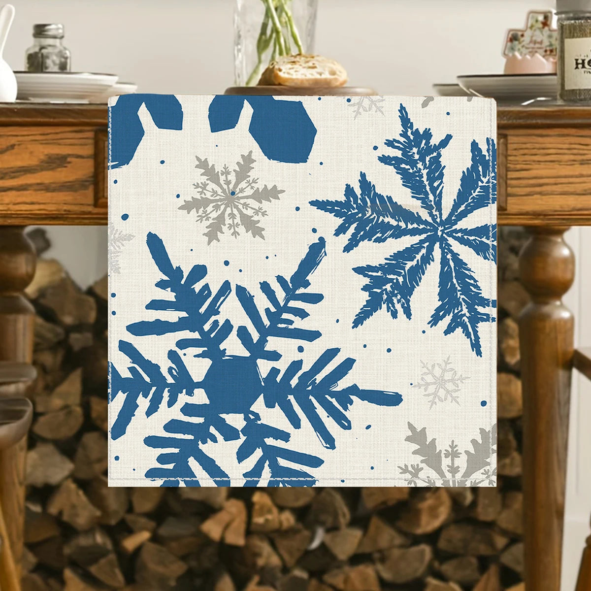 Christmas Linen Table Runner Merry Christmas Decoration for Home Xmas Table Decor 2025 Navidad Notal Noel Ornament New Year 2026