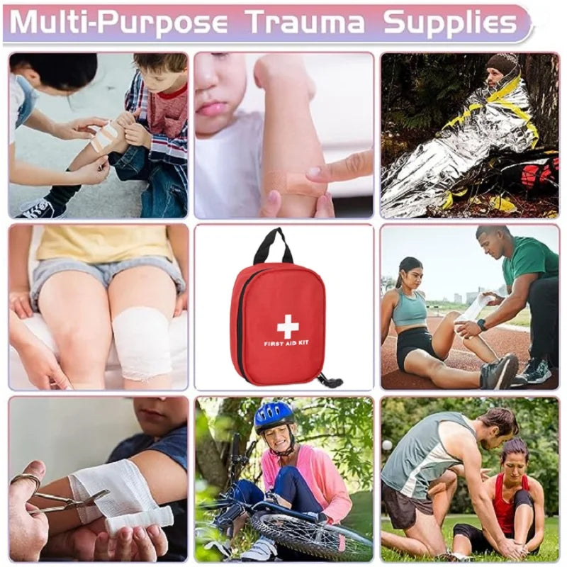 Portable Family First Aid Kit Outdoor Travel Camping Medicine Emergency Survival Kit Layered Storage First Aid Bag