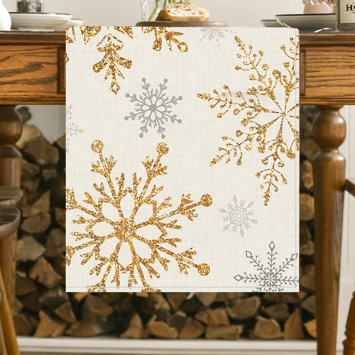 Christmas Linen Table Runner Merry Christmas Decoration for Home Xmas Table Decor 2025 Navidad Notal Noel Ornament New Year 2026